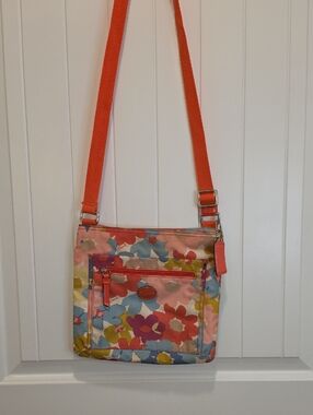 Coach Floral Nylon Crossbody Multicolor Blossoms